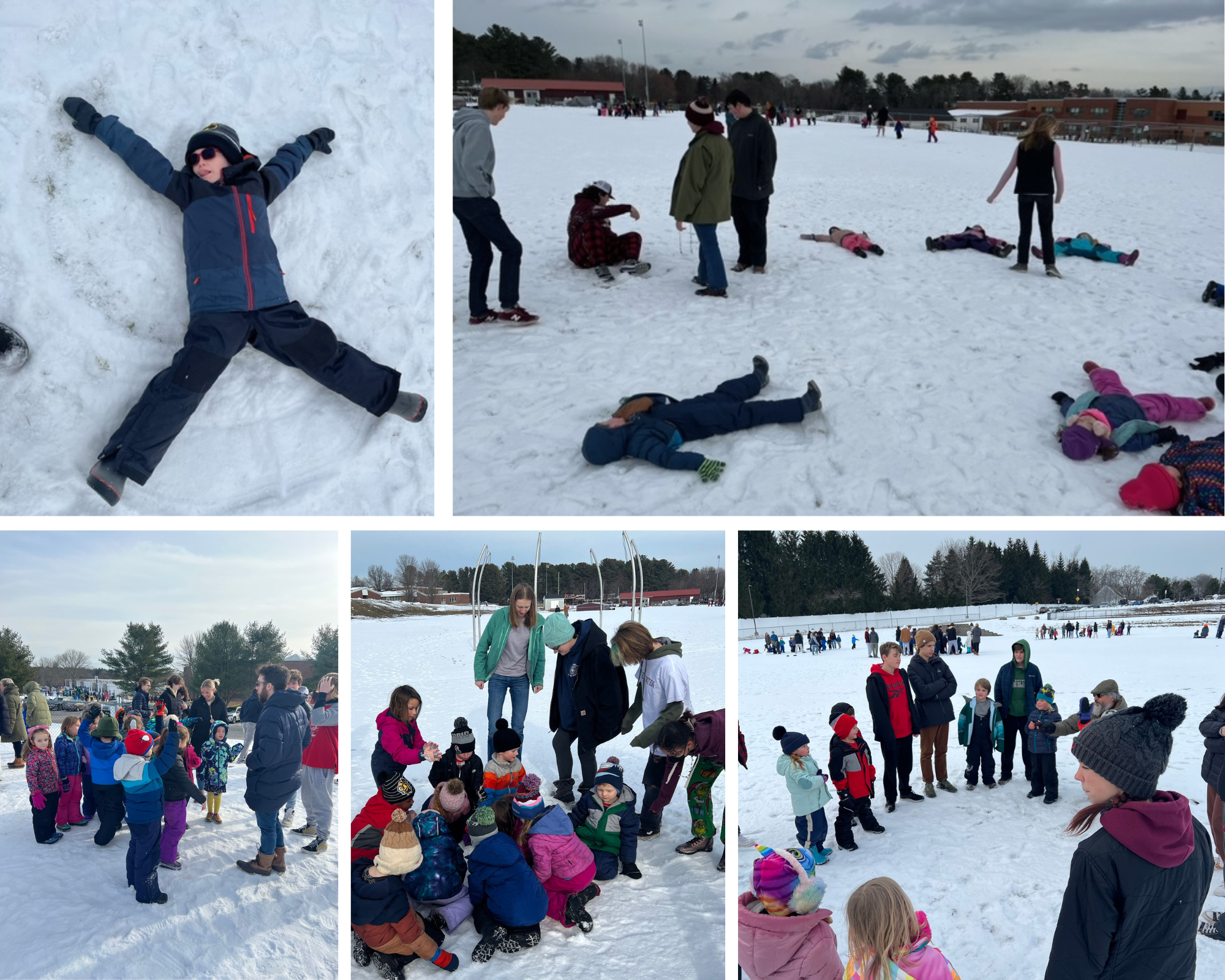 GHS Students play snow games with MIW students